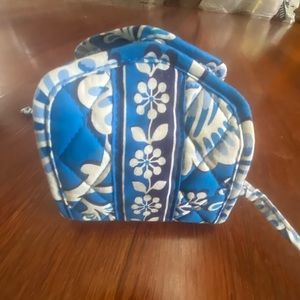 Vera Bradley Cosmetics or jewelry Bag Blue/White.